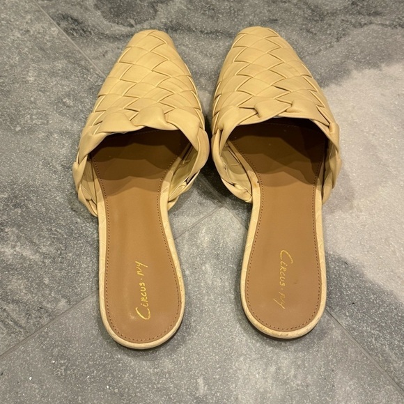 Sam Edelman Olena Woven Mules in Eggshell Size 10 Worn Once - Picture 6 of 9